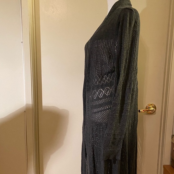 Grey Long Open Duster XL - Picture 2 of 9